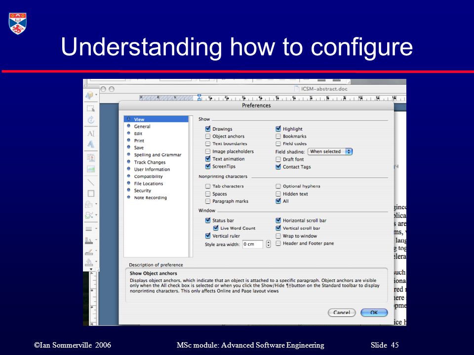 Understanding how to configure