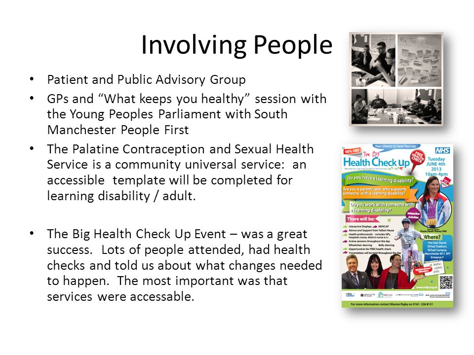 Involving People Patient and Public Advisory Group