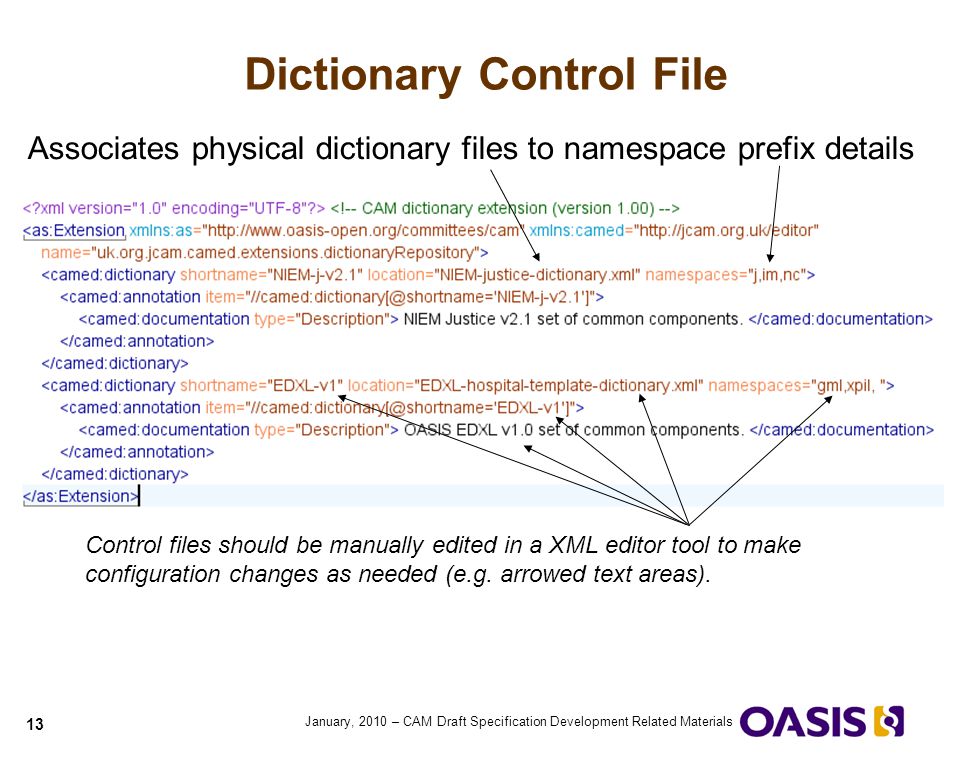 Dictionary Control File