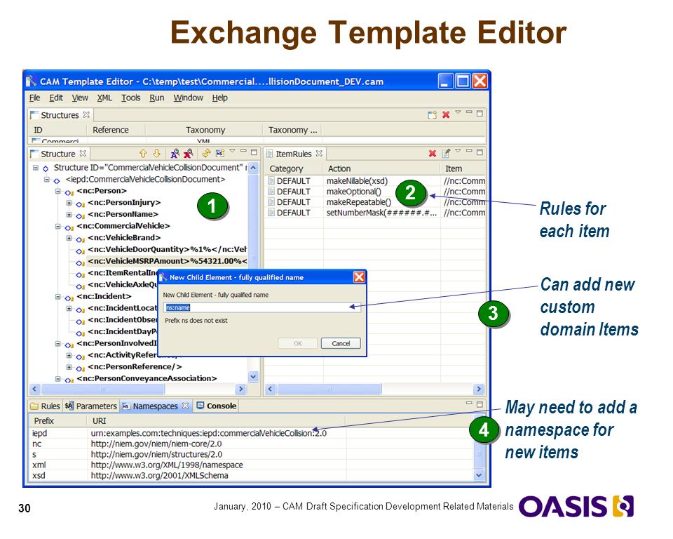 Exchange Template Editor
