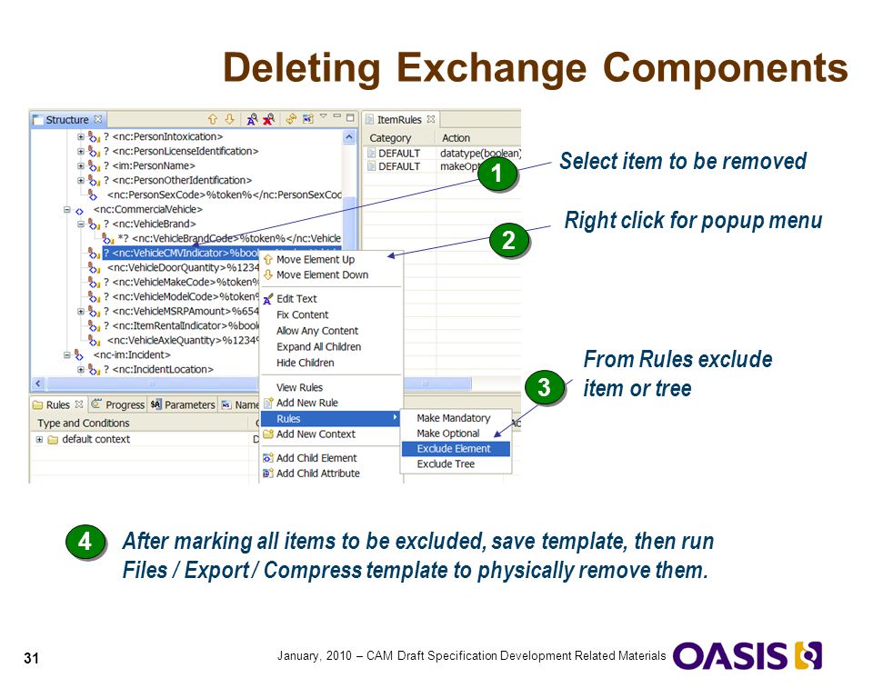 Deleting Exchange Components