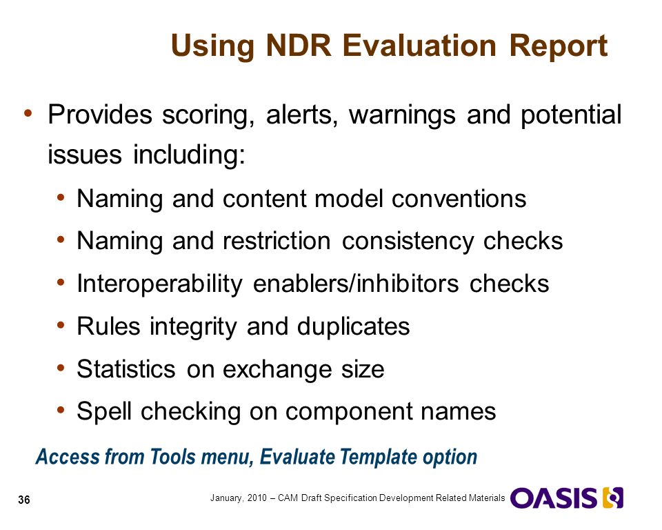 Using NDR Evaluation Report