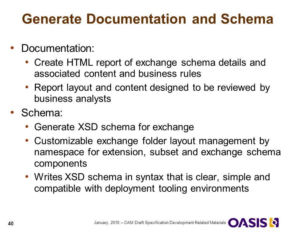 Generate Documentation and Schema