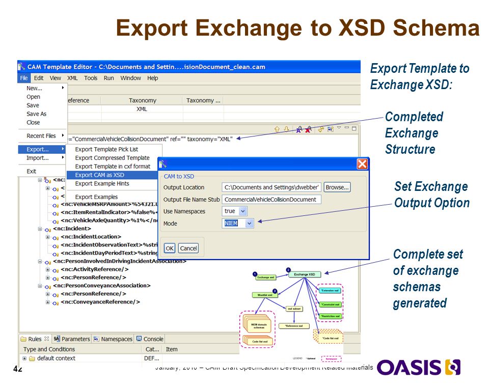 Export Exchange to XSD Schema