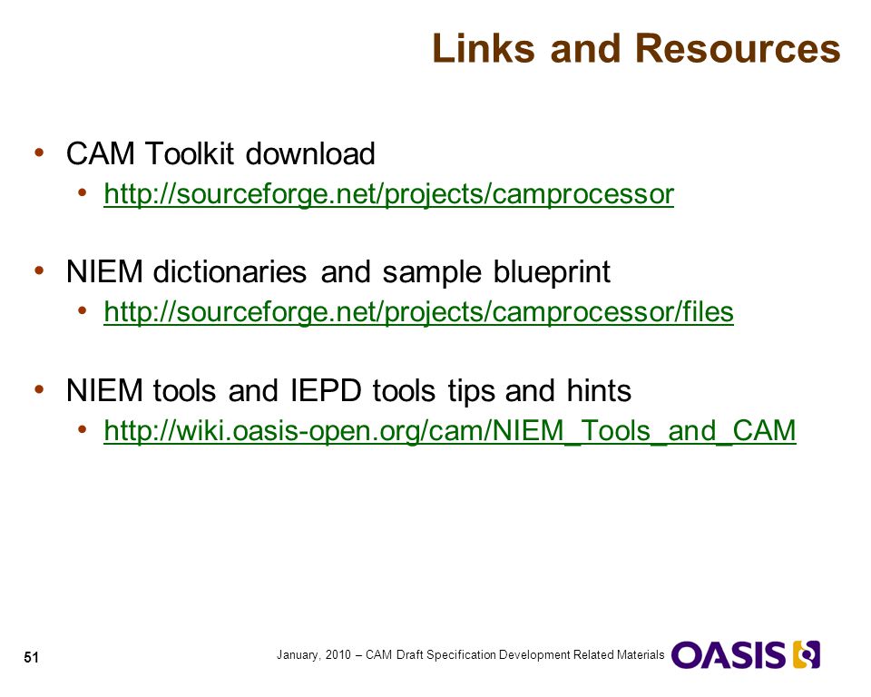 Links and Resources CAM Toolkit download