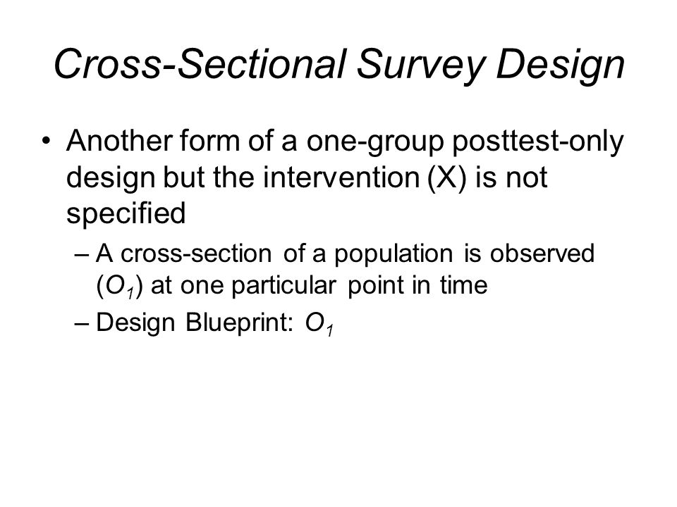 Cross-Sectional Survey Design