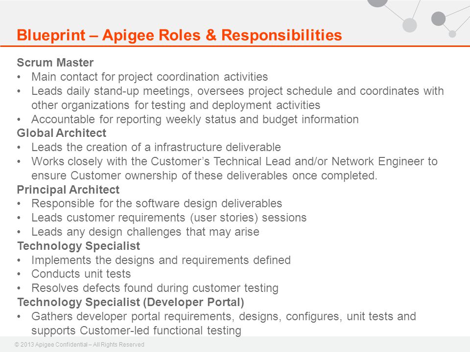 Blueprint – Apigee Roles & Responsibilities