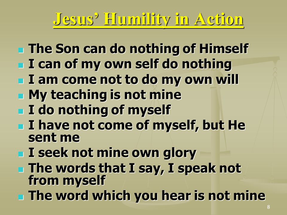 Jesus’ Humility in Action