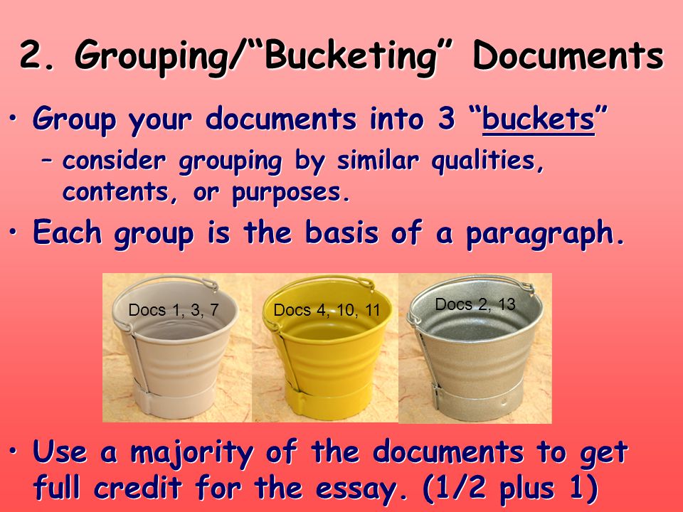 2. Grouping/ Bucketing Documents