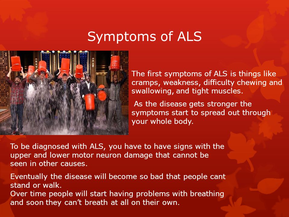 Symptoms of ALS
