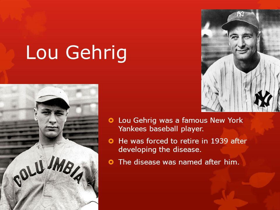 Lou Gehrig Lou Gehrig was a famous New York Yankees baseball player.