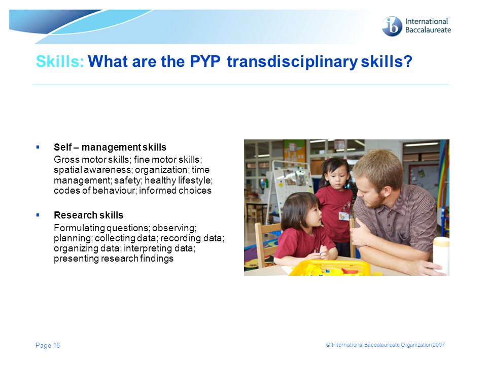 Skills: What are the PYP transdisciplinary skills