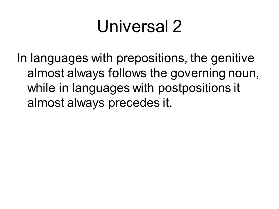 Greenberg 1963 Some Universals of Grammar with Particular Reference to the  Order of Meaningful Elements. - ppt download
