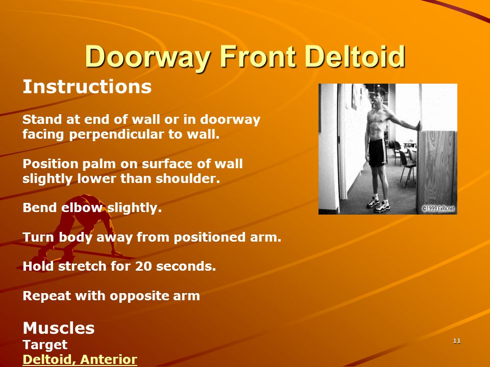 Doorway Front Deltoid Instructions Muscles
