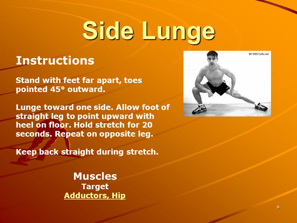 Side Lunge Instructions Muscles
