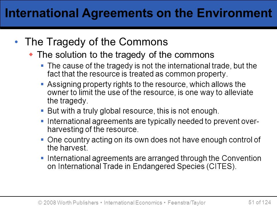 International Agreements on the Environment