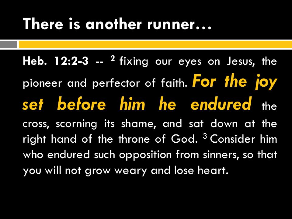 There is another runner…