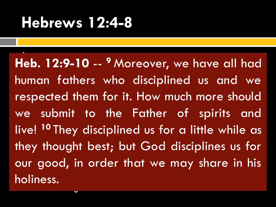 Hebrews 12:4-8