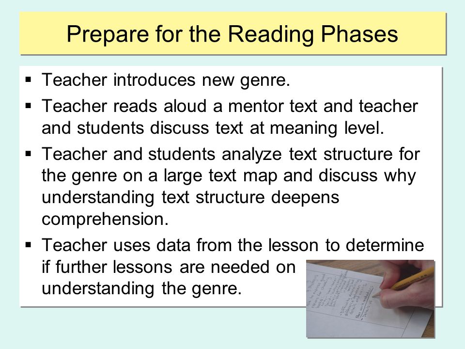 Prepare for the Reading Phases