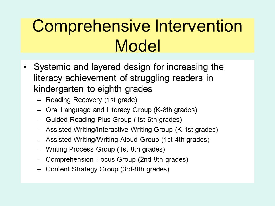 Comprehensive Intervention Model