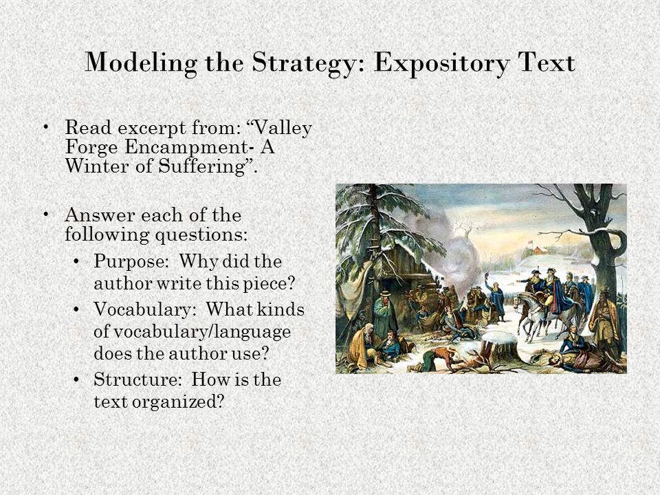 Modeling the Strategy: Expository Text