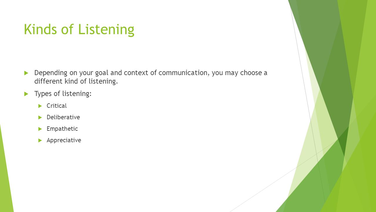 five types of listening