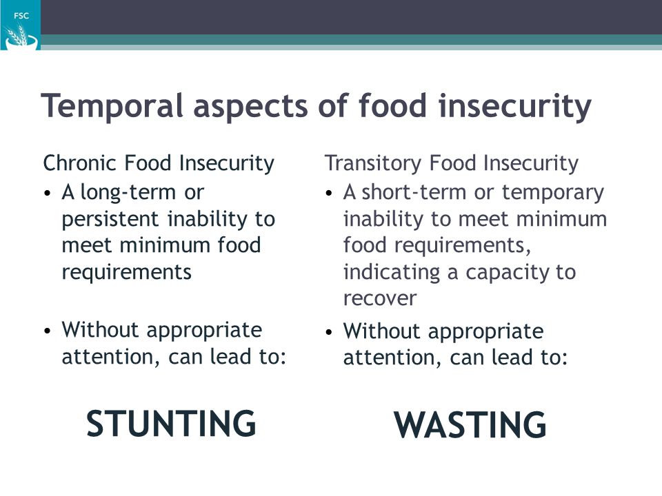 Temporal aspects of food insecurity