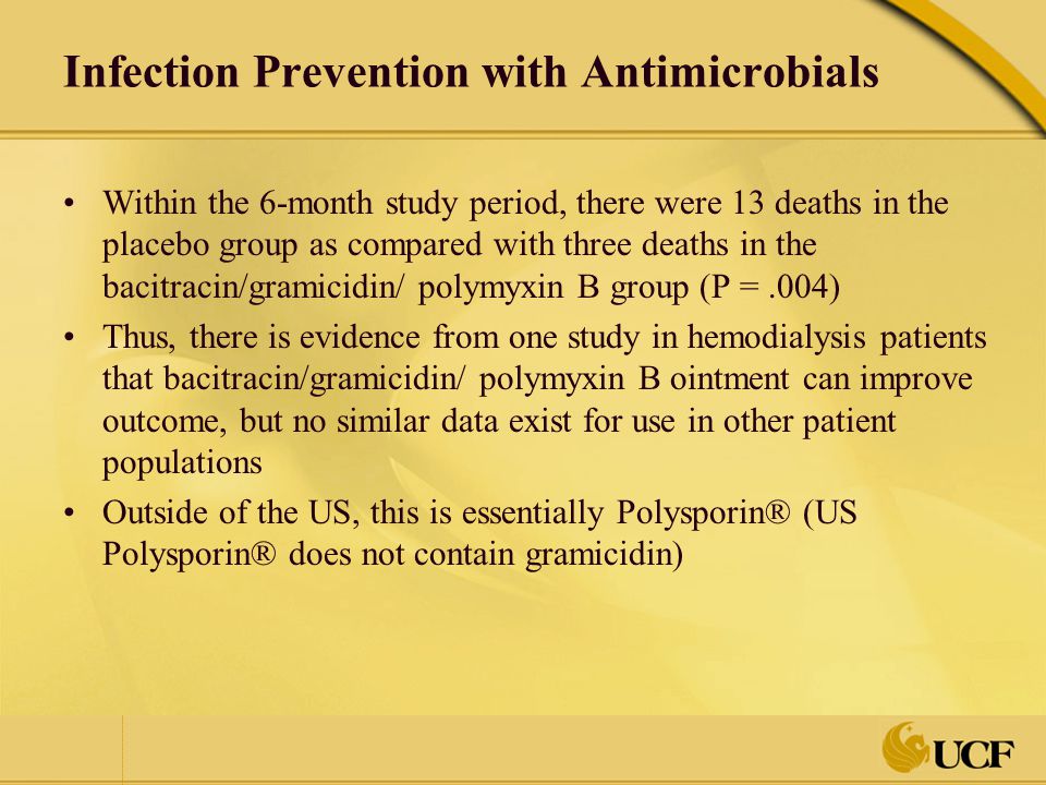 Infection Prevention with Antimicrobials