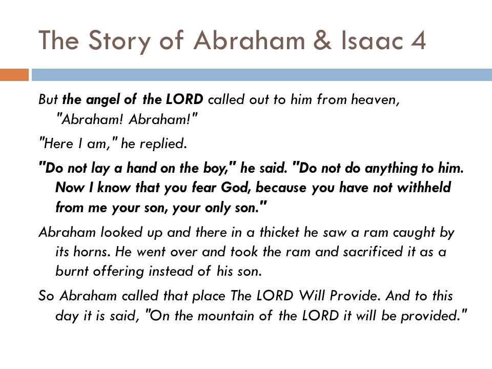 The Story of Abraham & Isaac 4
