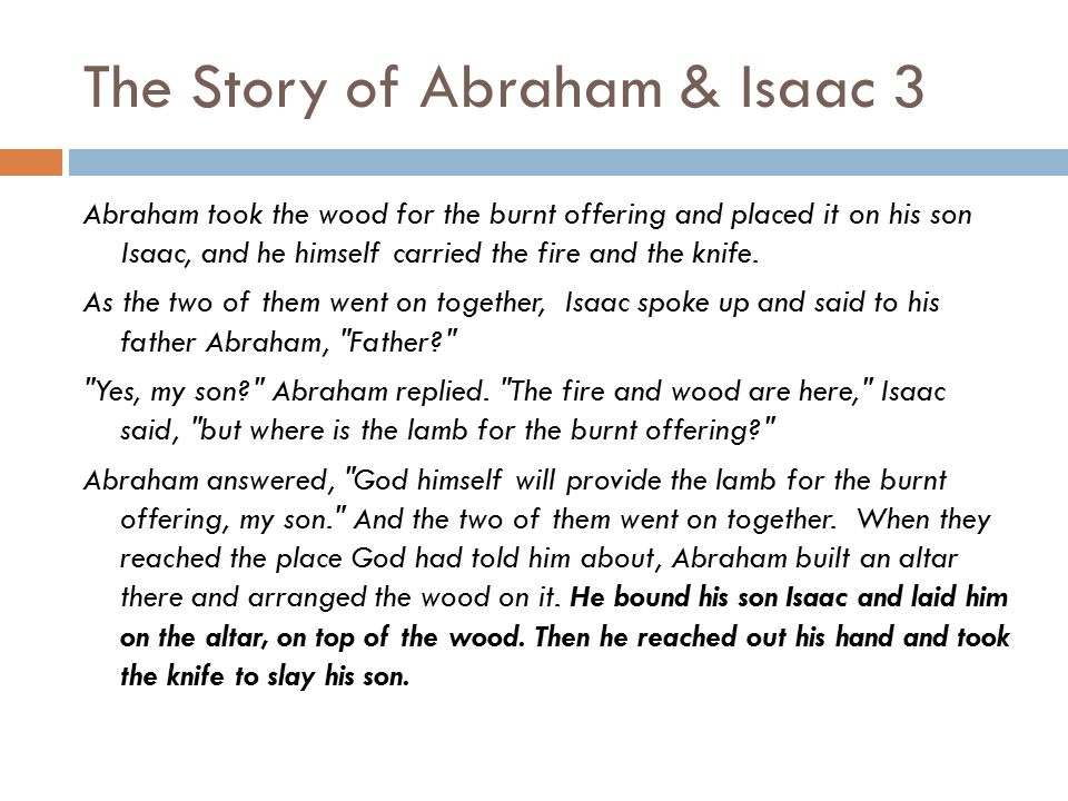 The Story of Abraham & Isaac 3
