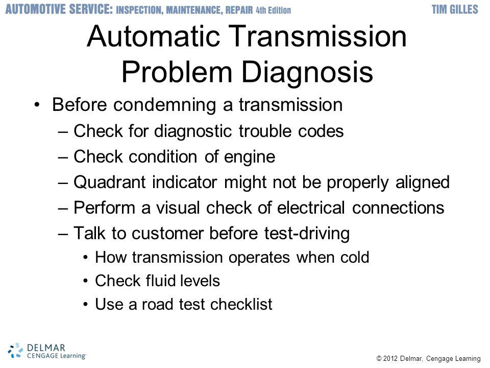 Automatic Transmission Diagnosis and Service - ppt video online download