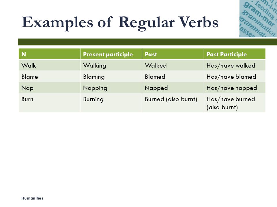 Principal parts of verbs - ppt video online download