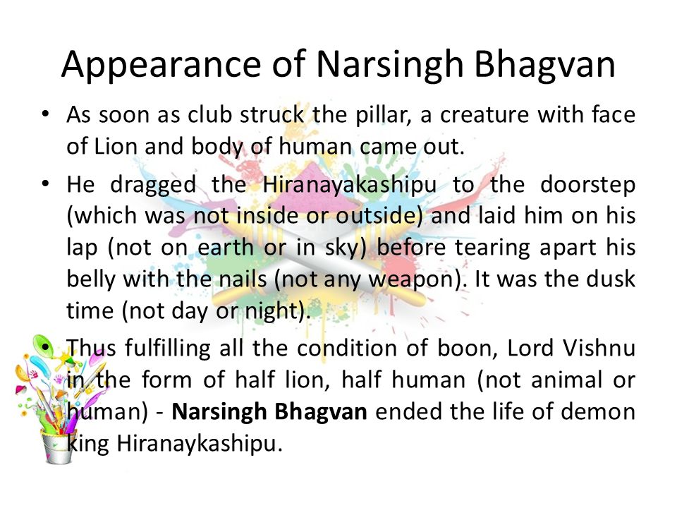 Appearance of Narsingh Bhagvan