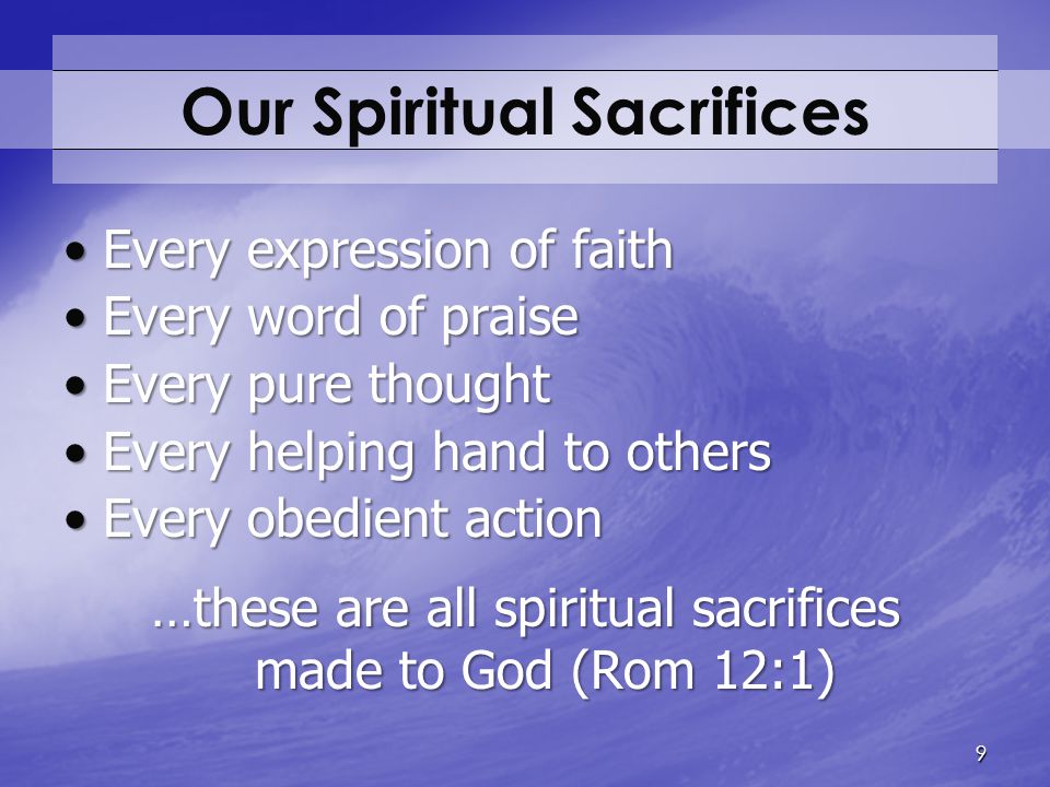 What are spiritual sacrifices?