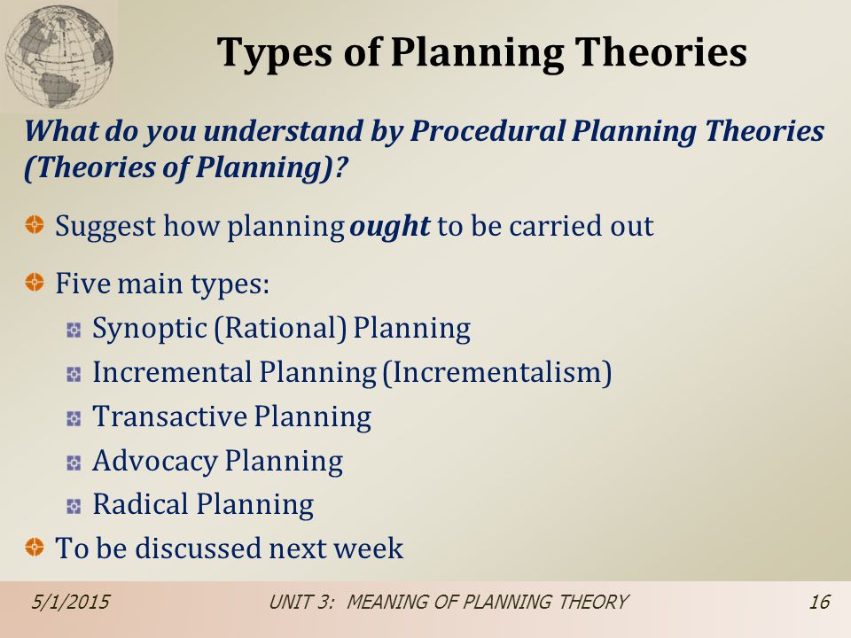 rational planning theory