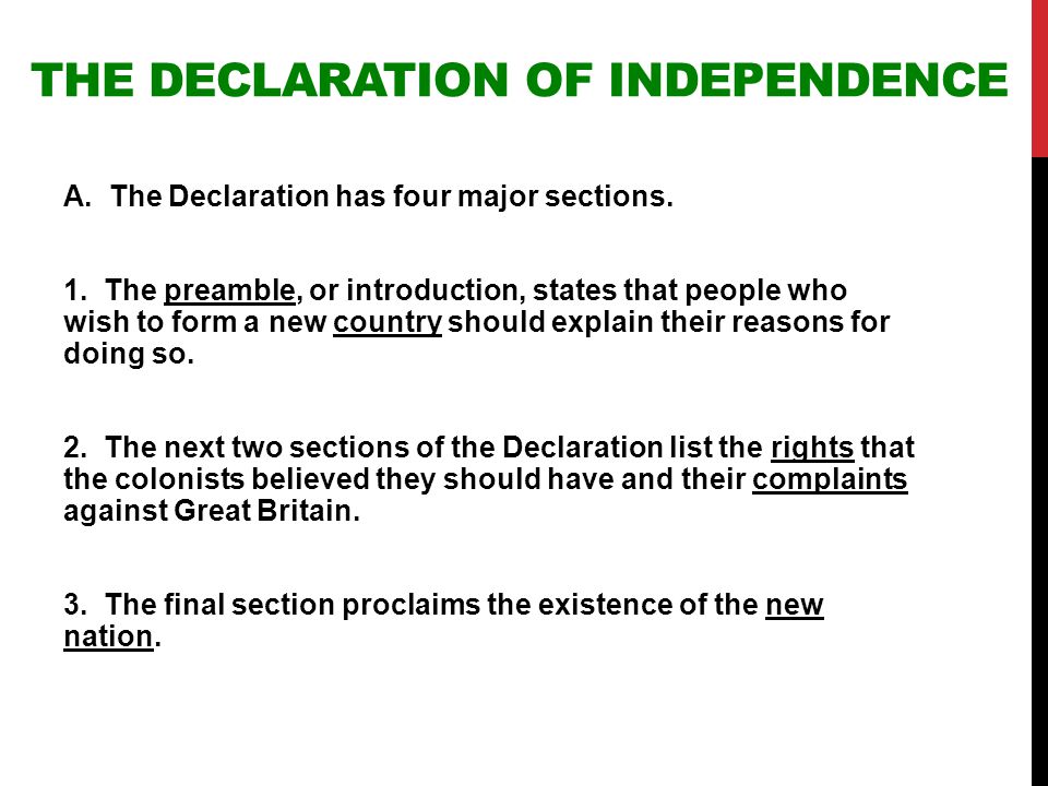 the Declaration of Independence