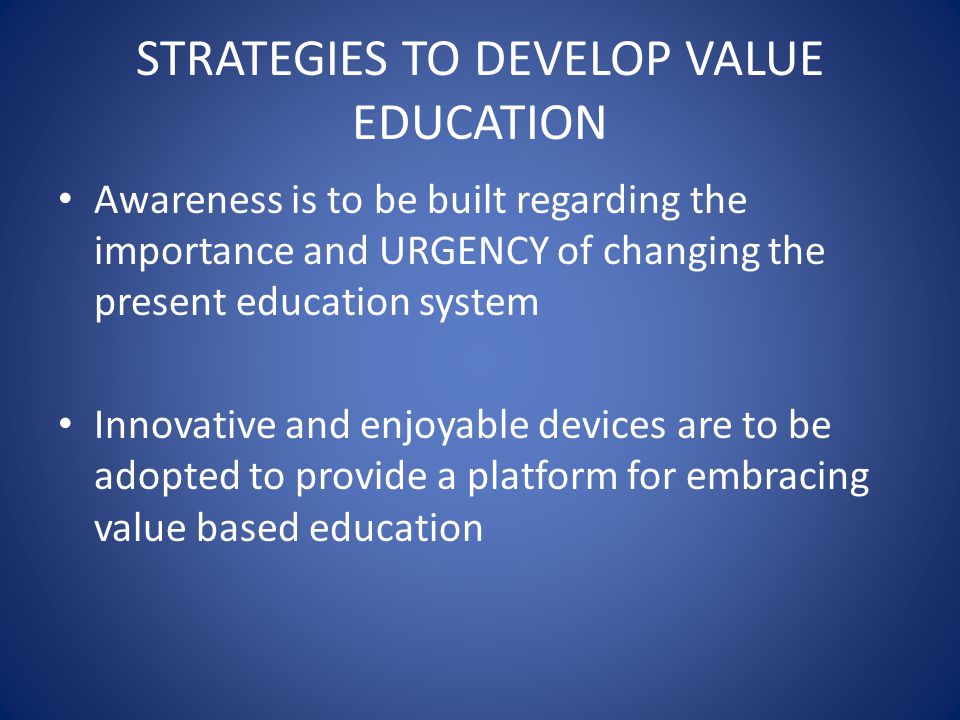 essay on importance of value education in school