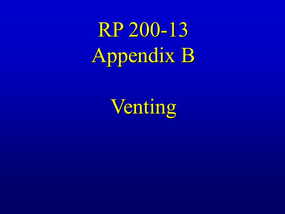 RP Appendix B Venting