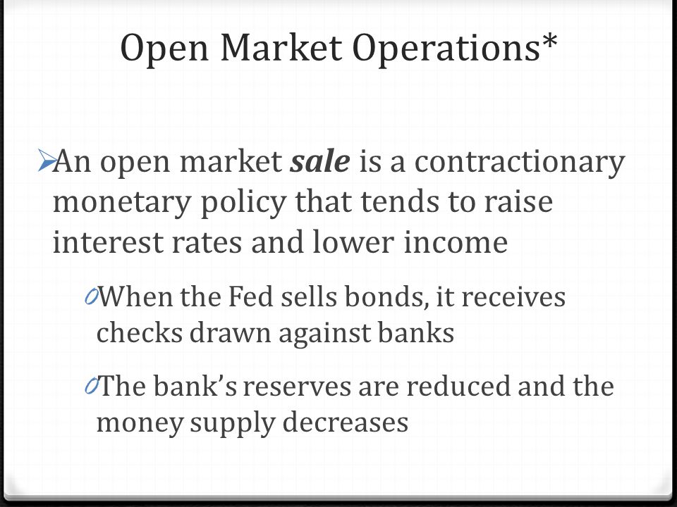 Open Market Operations*