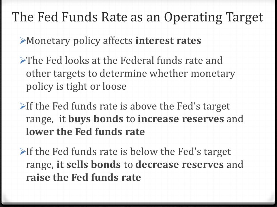 The Fed Funds Rate as an Operating Target
