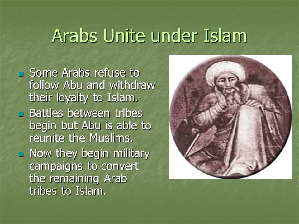 Arabs Unite under Islam