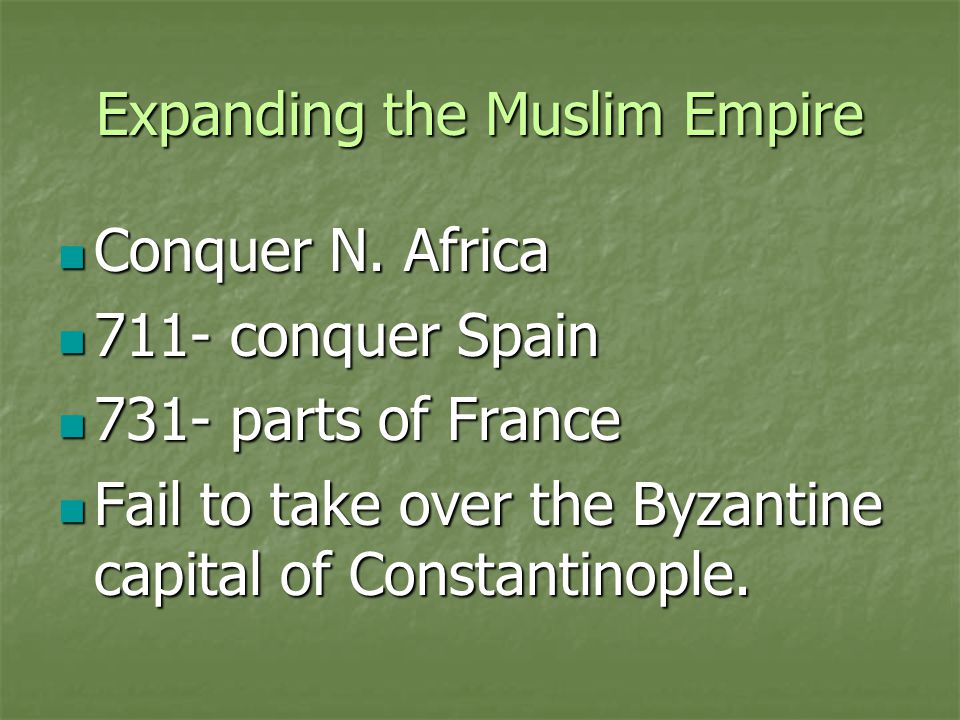 Expanding the Muslim Empire