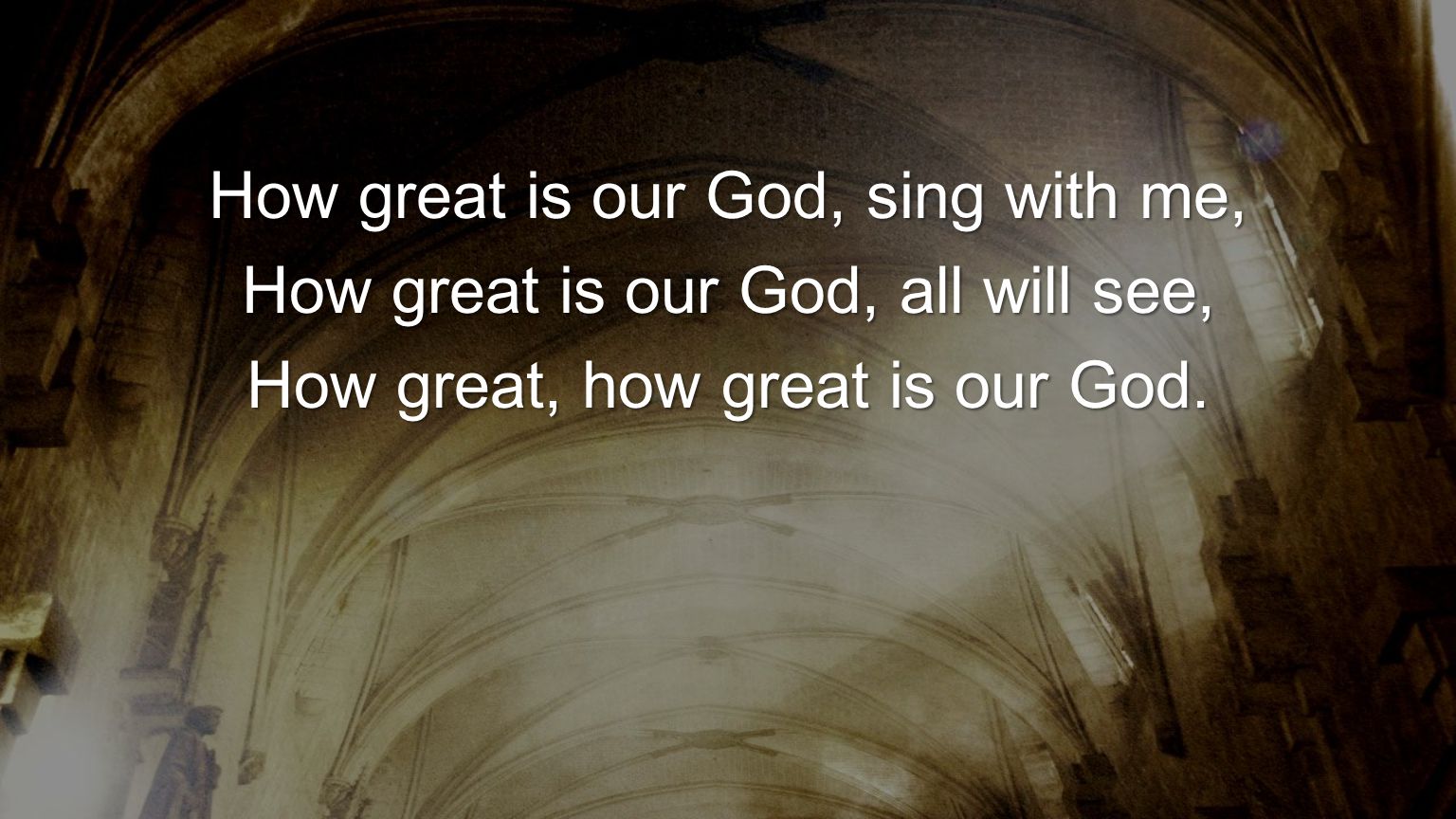 How great is our God, sing with me,