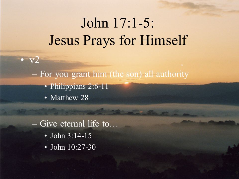 John 17:1-5: Jesus Prays for Himself