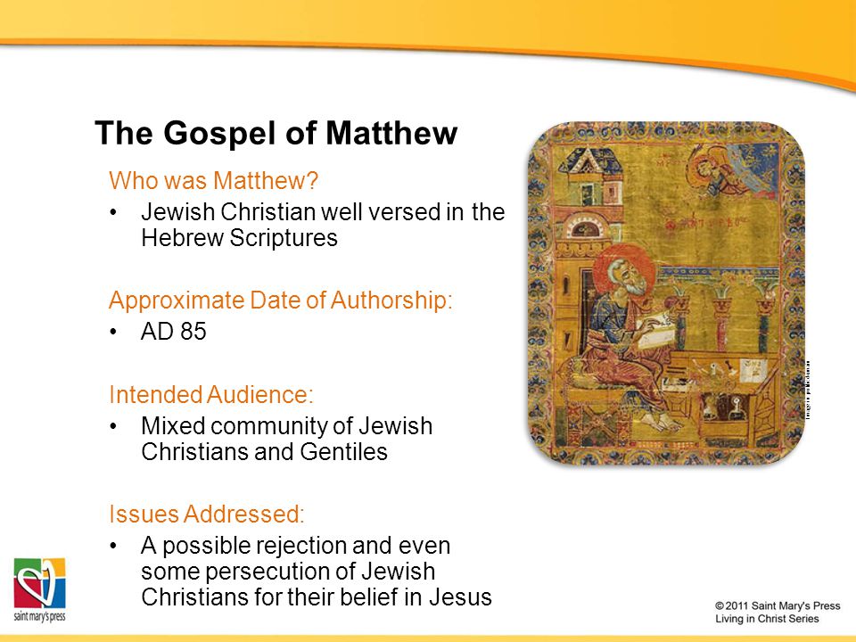 The Gospel of Matthew Who was Matthew