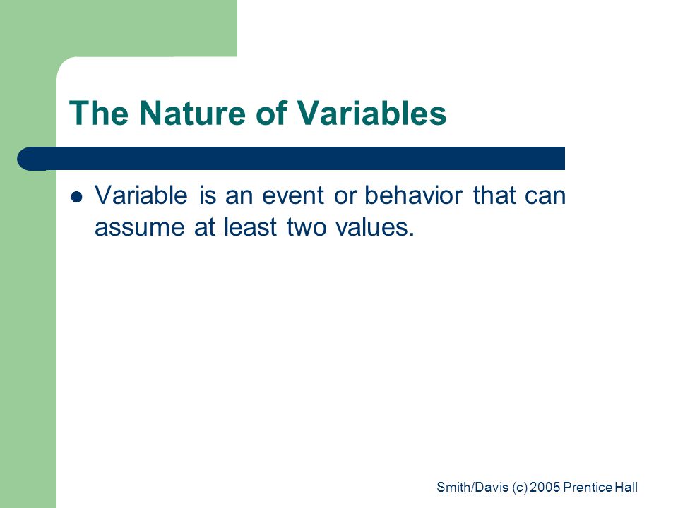 The Nature of Variables