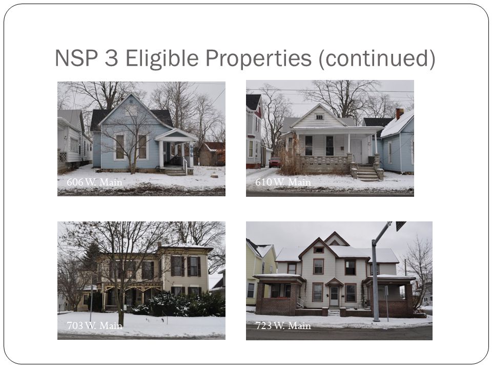 NSP 3 Eligible Properties (continued)