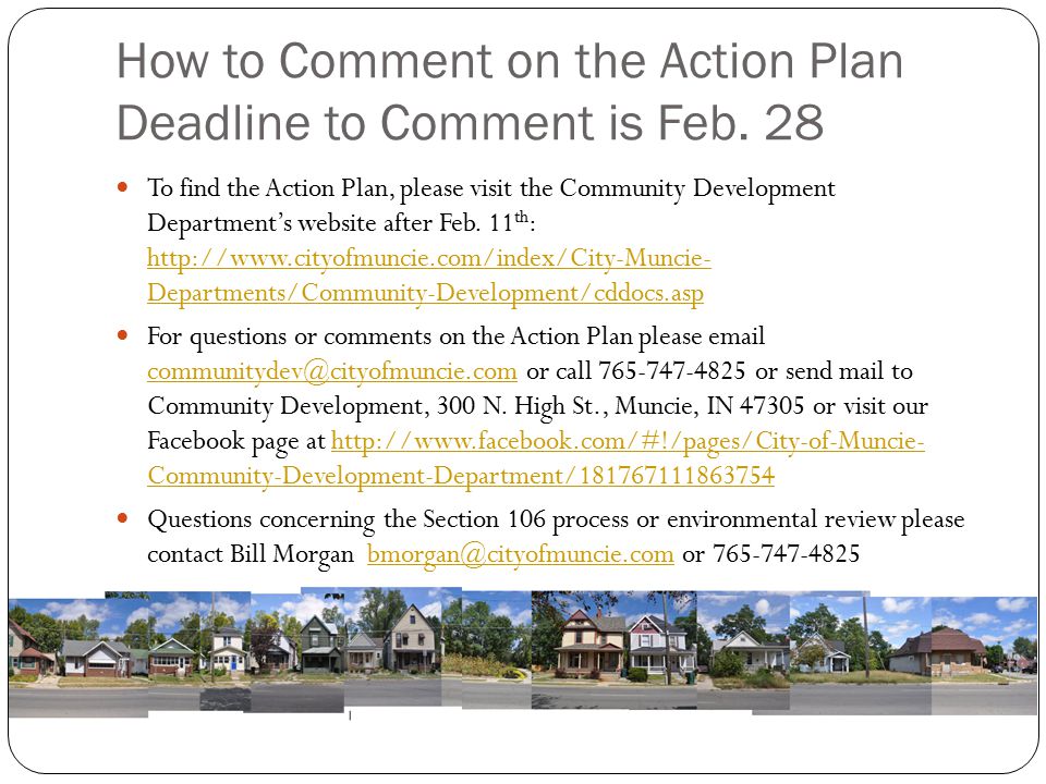 How to Comment on the Action Plan Deadline to Comment is Feb. 28