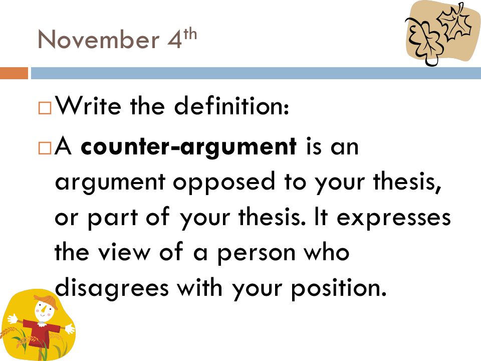 counterclaim in writing