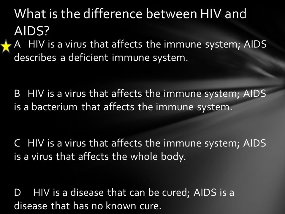 What is the difference between HIV and AIDS